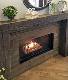 Magra Hearth Mantel Post and Beam