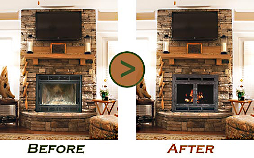 Stoll Fireplace Doors Before and After